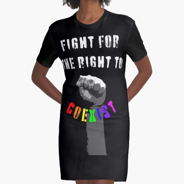 coexist Graphic T-Shirt Dress