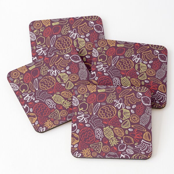 Item preview, Vector dark purple fruits hand drawn doodle repeat pattern designed and sold by jamiesoondesign.