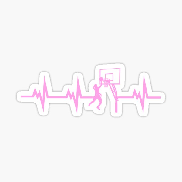 Basketball Girls Heartbeat Sticker