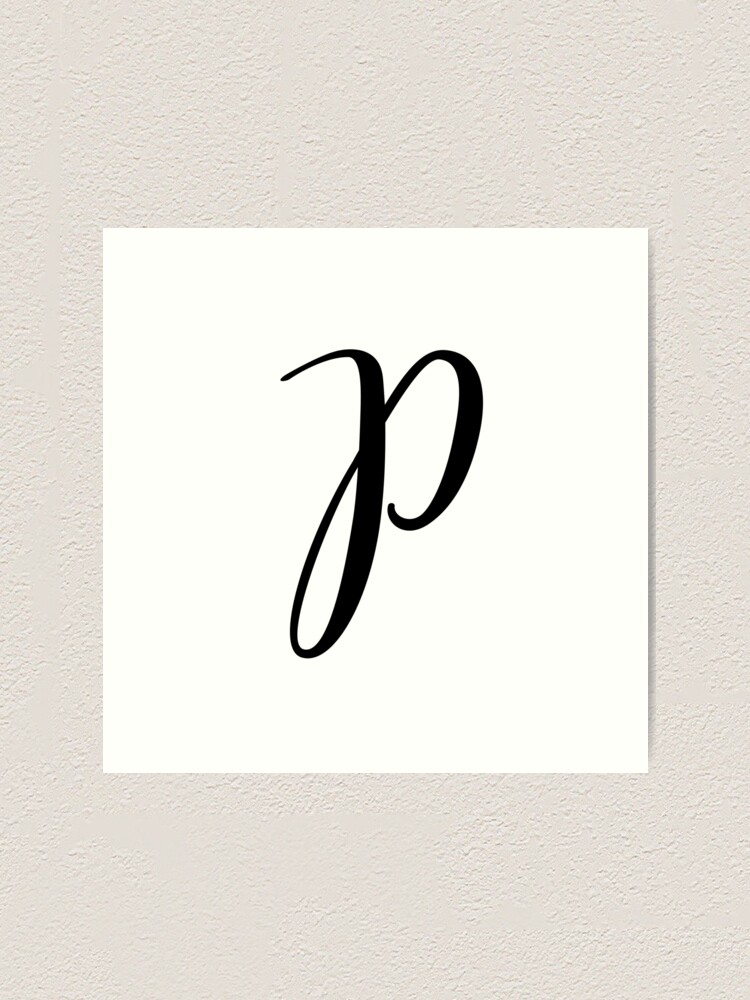 Italic Monogram Letter H | Art Print