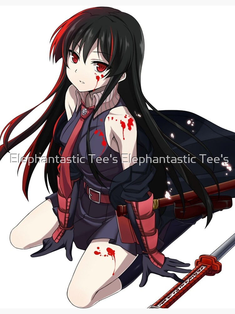 Kneeling katana girl Poster for Sale by Elephantastic Tee's