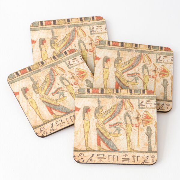 Item preview, Egyptian archaeology. Ancient hieroglyphyc,  ca. 580 BC, with Isis and the four sons of Horus designed and sold by Paolo Modena Photography    -   Fine Italian Art.