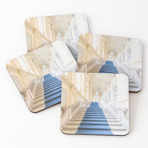 Item preview, The most beautiful Baroque staircase of Europe located in Madama Palace (Palazzo Madama), Turin, Italy. Interior with luxury marbles, windows and corridors.  designed and sold by Paolo Modena Photography    -   Fine Italian Art.