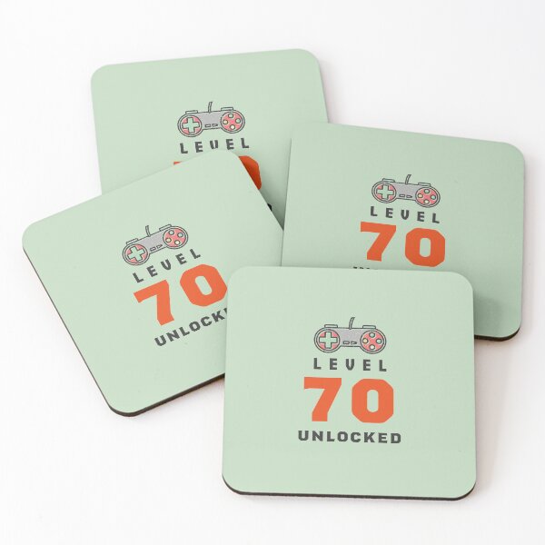 Item preview, Level 70 Unlocked, 70th Birthday Gift,Funny Gamer Birthday Gift for Family and Friends designed and sold by Boom-llqb.