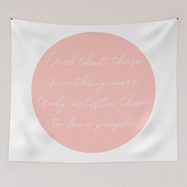 Item preview, Van Gogh Truly Artistic Love Quote in Blush Pink designed and sold by pb598.