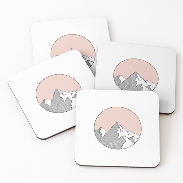 Item preview, aesthetic mountain with pink sky designed and sold by sonia10.