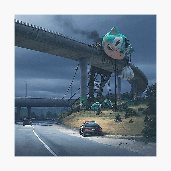 Futuristic Simons Art Photographic Print