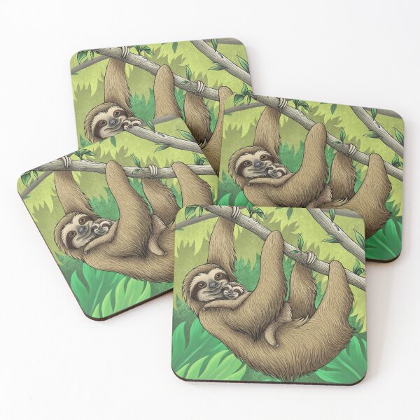 Item preview, Three-Toed Sloths designed and sold by lyndseygreen.