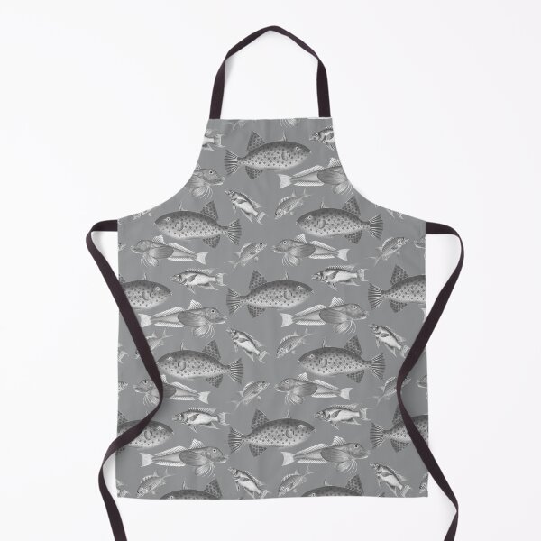Item preview, Fish - Vintage style fantastic fish pattern on ultimate grey designed and sold by yennyz.