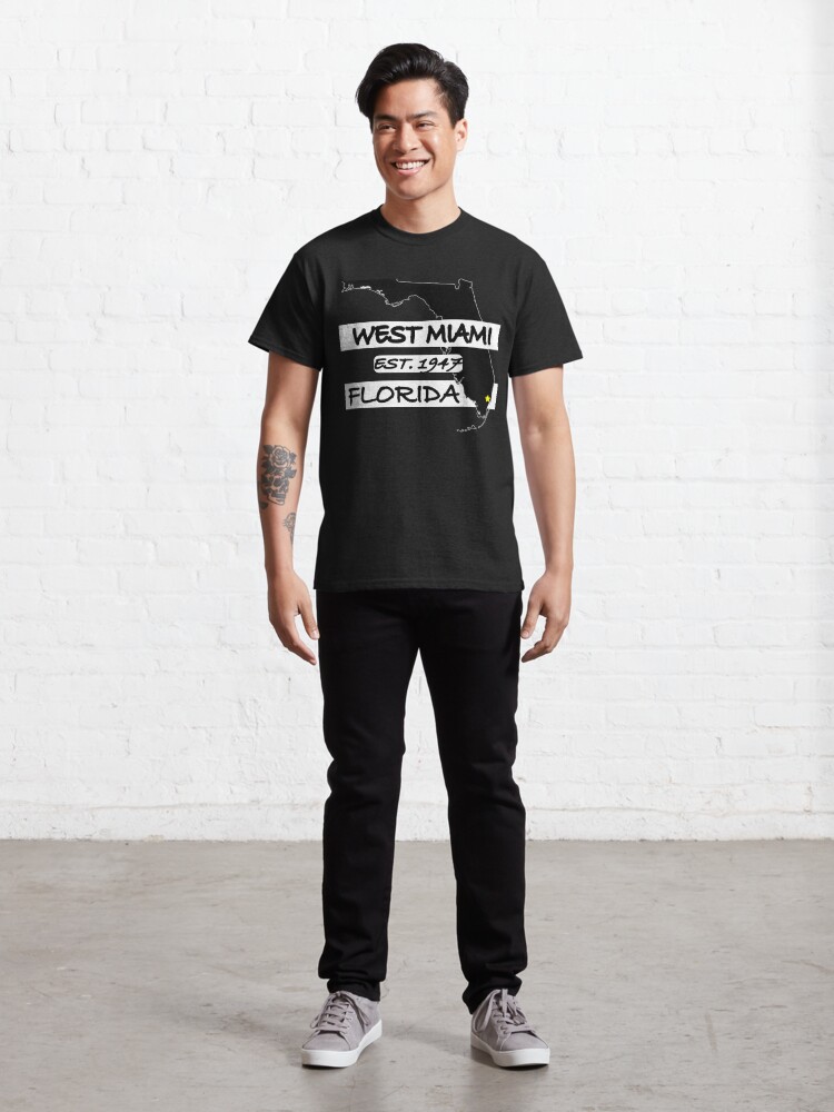 Thumbnail 3 of 7, Classic T-Shirt, WEST MIAMI, FLORIDA EST. 1947 designed and sold by Michael Branco.