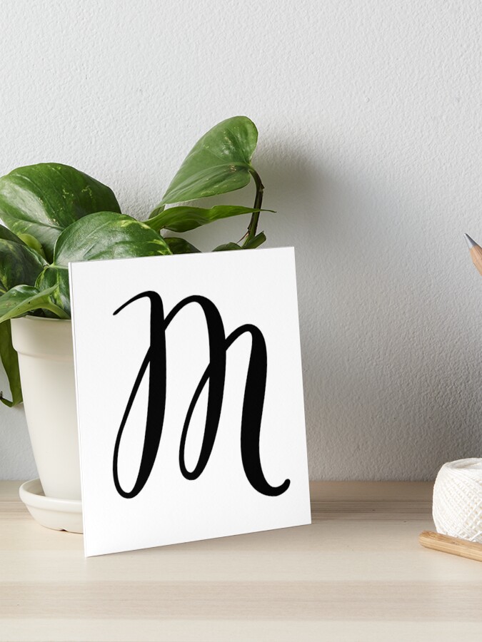 Gold and silver cursive monogram letter m Vector Image