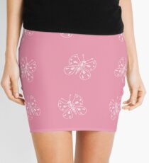 Butterfly on pink Mini Skirt