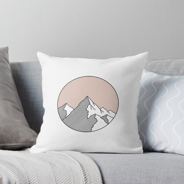 Item preview, aesthetic mountain with dusty pink sky designed and sold by sonia10.