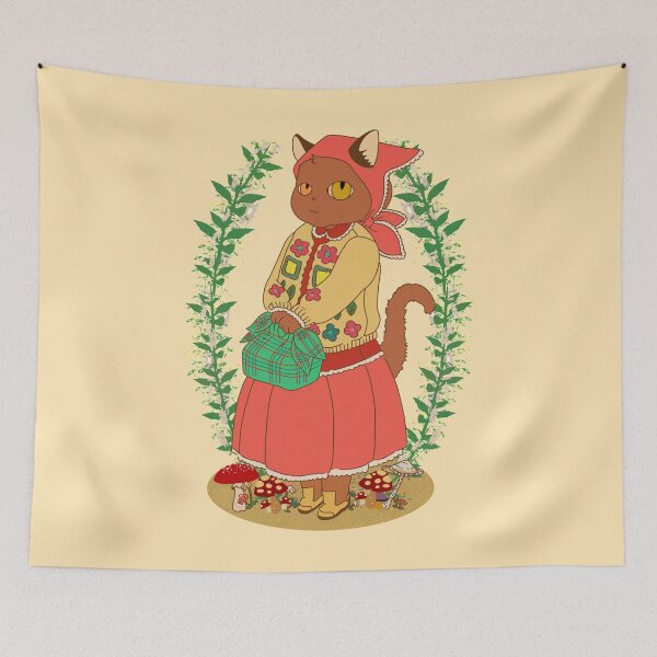 Item preview, Cottagecore Aesthetic Neko The Forager designed and sold by allincolors.