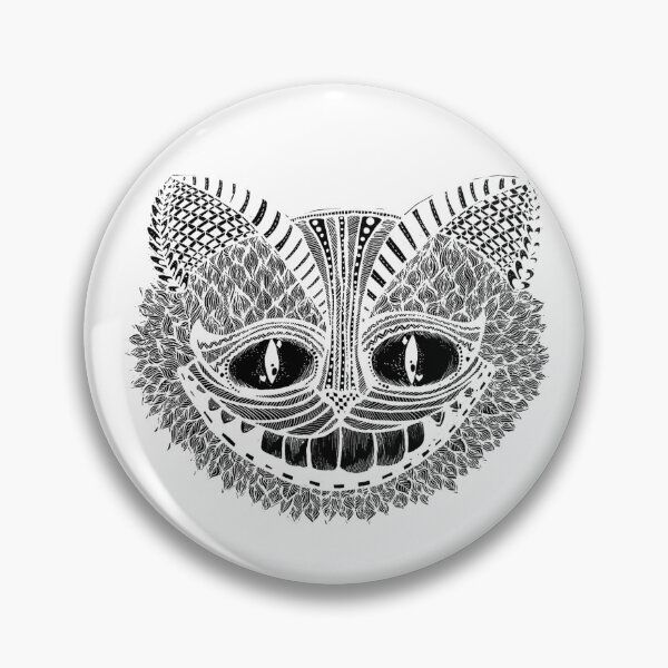 Item preview,  Cheshire Cat white - Alice in wonderland - zentangle designed and sold by EmoodleDoodle.