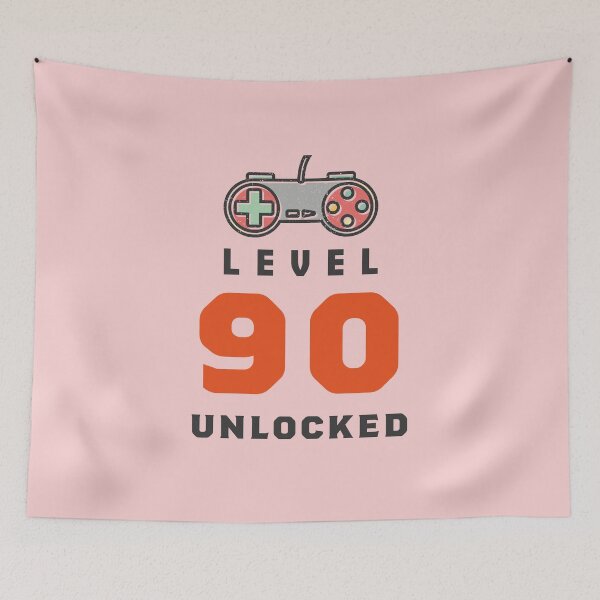 Item preview, Level 90 Unlocked Retro, Funny Video Gamer 90th Birthday Gift, 90 Years Old Vintage designed and sold by Boom-llqb.