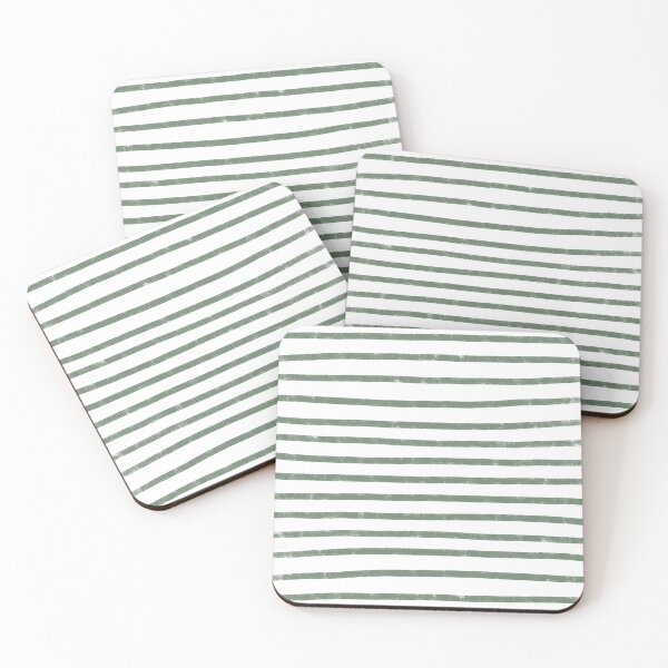 Item preview, Hand Drawn Stripes (sage green/white) designed and sold by Design Minds Boutique.