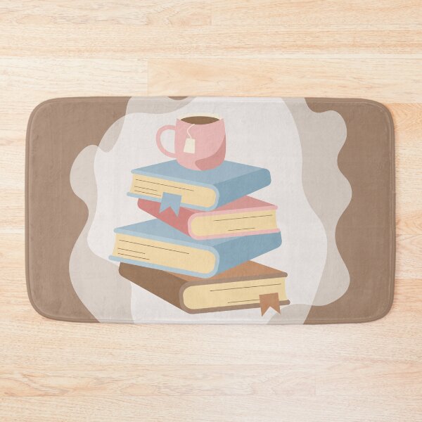Item preview, Cozy cup of tea and stack of books designed and sold by CutieBlue.