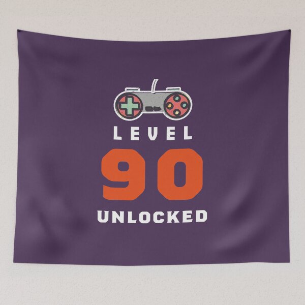 Item preview, Level 90 Unlocked Retro, Funny Video Gamer 90th Birthday Gift, 90 Years Old Vintage designed and sold by Boom-llqb.