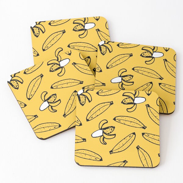 Item preview, Vector yellow bananas hand drawn doodle repeat pattern designed and sold by jamiesoondesign.