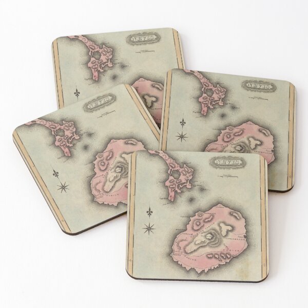 Item preview, Old Nevis Island Map (1823) Vintage Nevisian Isles Atlas designed and sold by BravuraMedia.