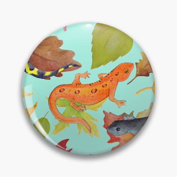 Item preview, Salamander Leaves Watercolor Pattern- Light Blue designed and sold by Casey Wilkinson.