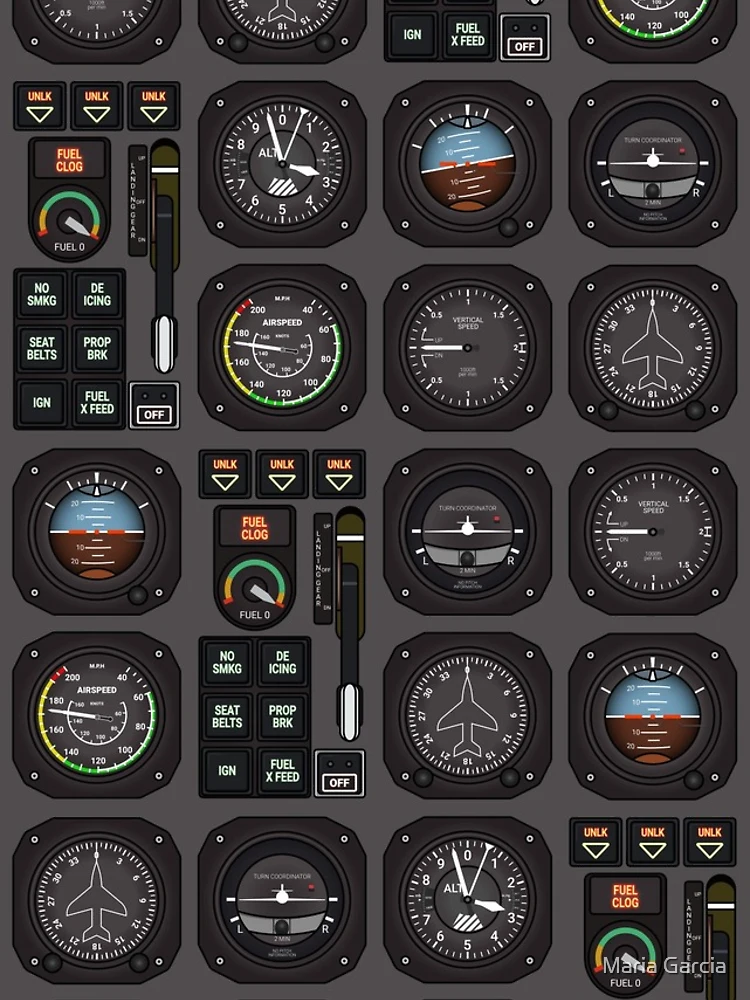 Thumbnail 4 of 4, iPhone Case, Pilot Flight Instruments designed and sold by Maria Garcia.