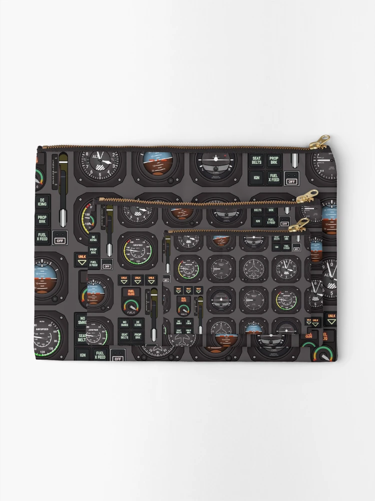 Thumbnail 2 of 4, Zipper Pouch, Pilot Flight Instruments designed and sold by Maria Garcia.