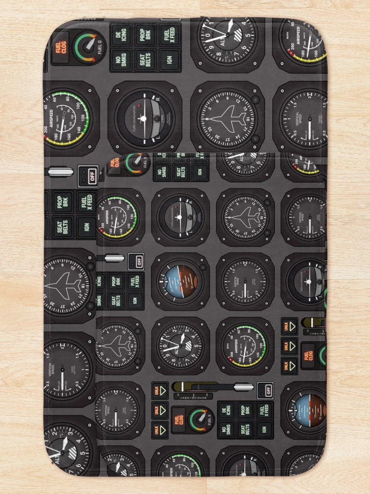 Thumbnail 5 of 6, Bath Mat, Pilot Flight Instruments designed and sold by Maria Garcia.