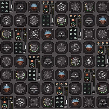 Artwork thumbnail, Pilot Flight Instruments by Maria Garcia