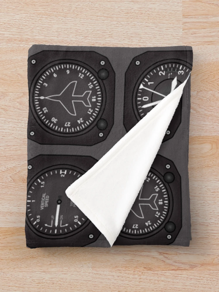 Thumbnail 3 of 6, Throw Blanket, Pilot Flight Instruments designed and sold by Maria Garcia.