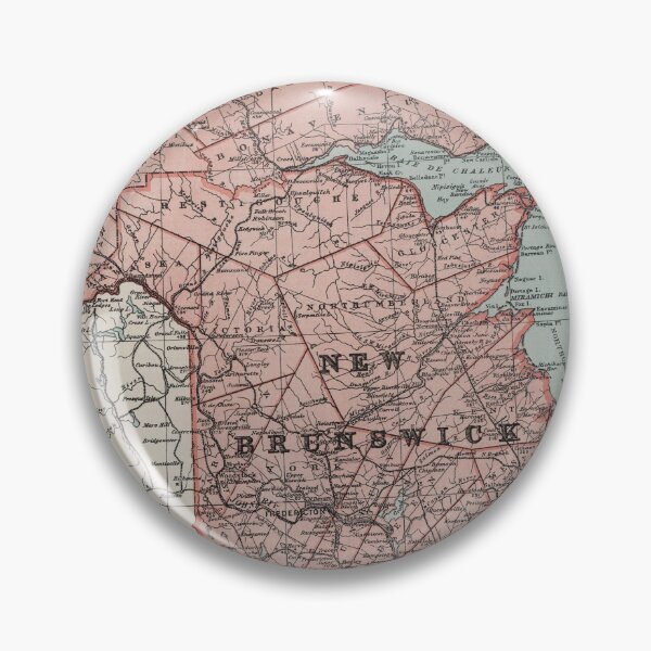 Item preview, Old New Brunswick Canada Map (1925) Vintage Canadian Province Atlas designed and sold by BravuraMedia.