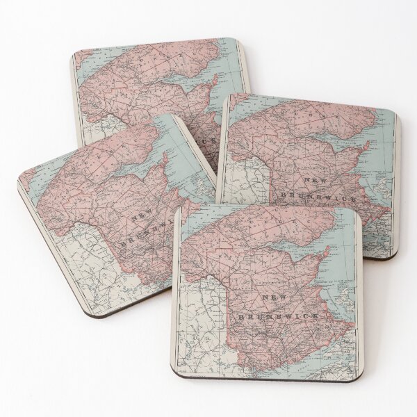 Item preview, Old New Brunswick Canada Map (1925) Vintage Canadian Province Atlas designed and sold by BravuraMedia.