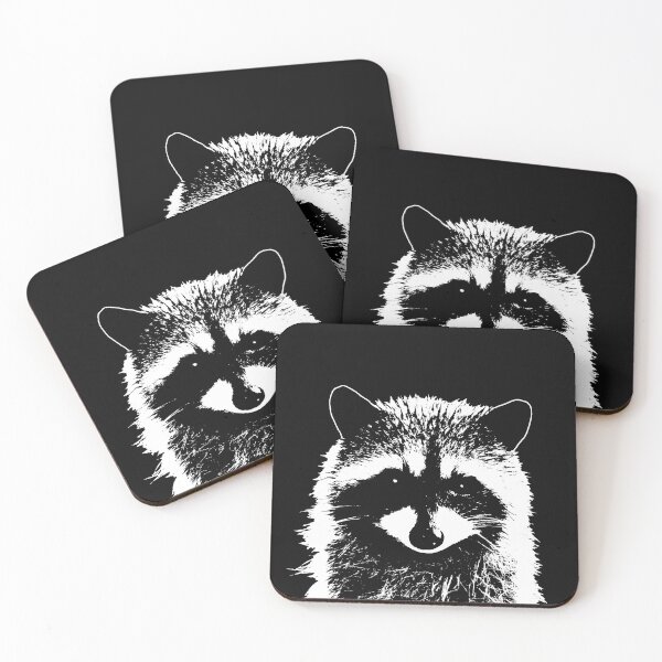 Item preview, Raccoon 25 Black and white designed and sold by artbylucie.