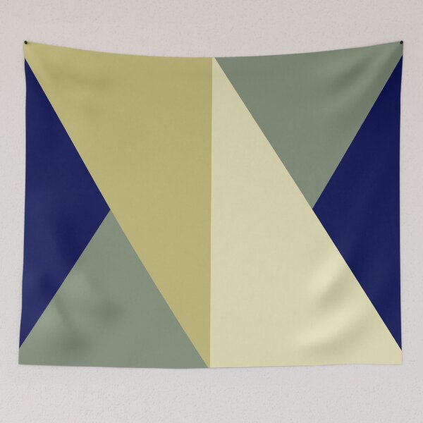 Item preview, Geometric Triangle Design Pattmer_blue_beige designed and sold by Brontorino.