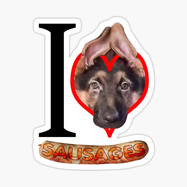 German Shepherd Humorous design for Cute Pet Puppy Dog lovers Sticker
