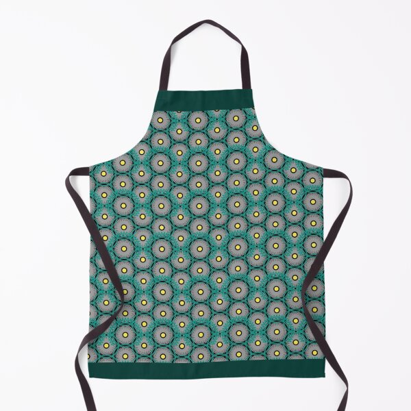 Item preview, Hand crafted pattern design yellow on teal designed and sold by CyberArt Designers.