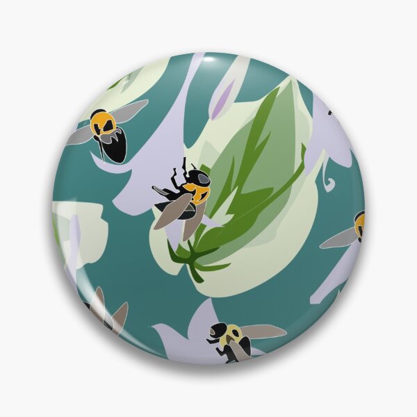 Artikelvorschau, Bees and Hostas Tossed on Soft Teal  5748 entworfen und verkauft von Art in My Loft.