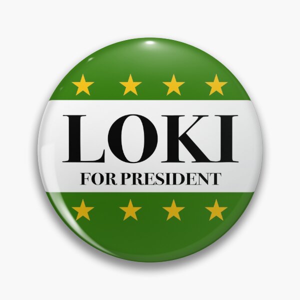 Artikelvorschau, Präsident Loki Green Pin entworfen und verkauft von emberprints.