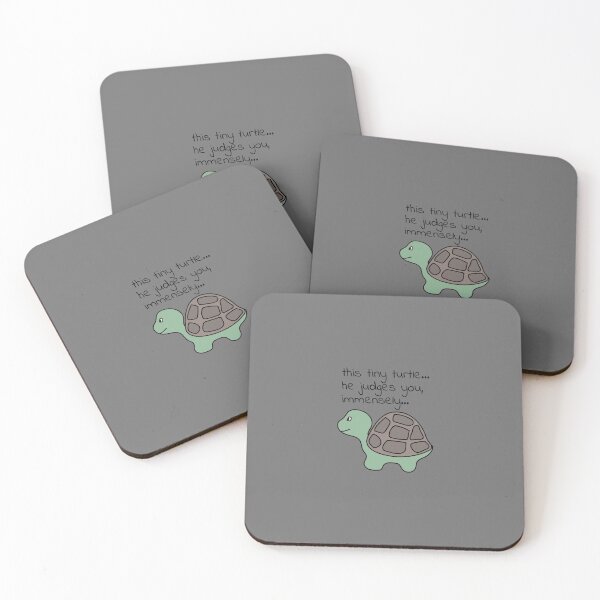 Item preview, this tiny turtle... he judges you, immensely... designed and sold by Minimalist Quotes and Sayings.