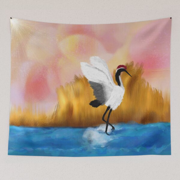 Item preview, A Crane in the Lake designed and sold by NatNessie.