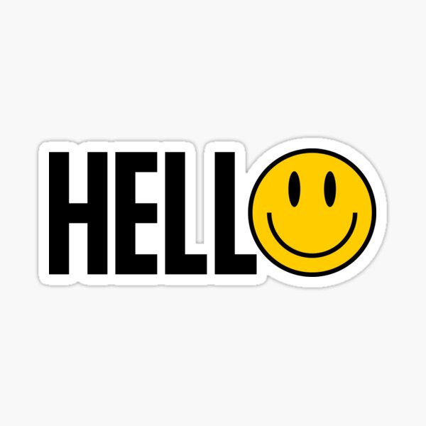 Item preview, Hello - Smiley Happy  designed and sold by BayAndStable.