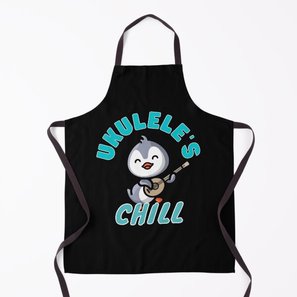 Item preview, Ukuleles's Chill Strumming Penguin designed and sold by 12BarTees.