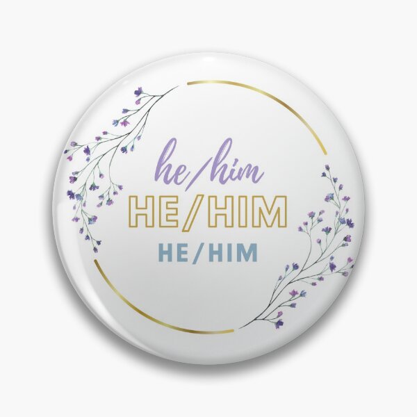 Item preview, LGBTQ Pronoun He/Him Flower Wreath designed and sold by doeblush.