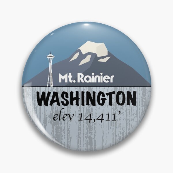 Item preview, Mt. Rainier Washington - State Highpoint #04 designed and sold by PeakButtons.