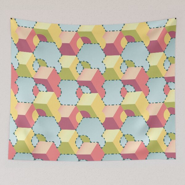 Item preview, hexagon cube pattern designed and sold by egg-pdf.