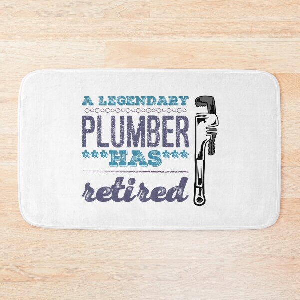 Item preview, A Legendary Plumber Has Retired with Plumbing Wrench Blue Violet Grey Font designed and sold by HppyStrngHelthy.