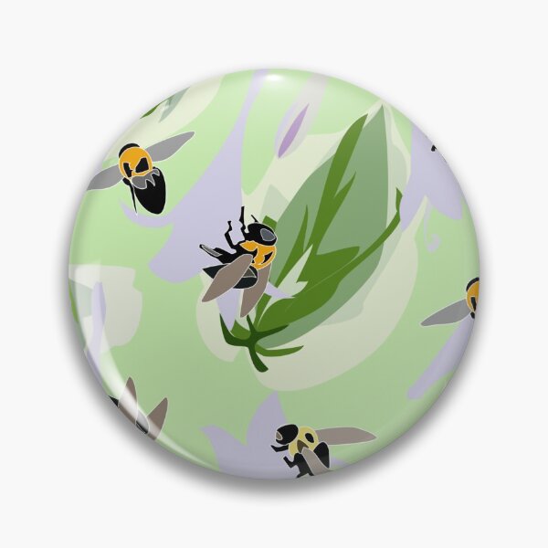 Artikelvorschau, Bees and Hostas Tossed on Pale Green 5748 entworfen und verkauft von Art in My Loft.