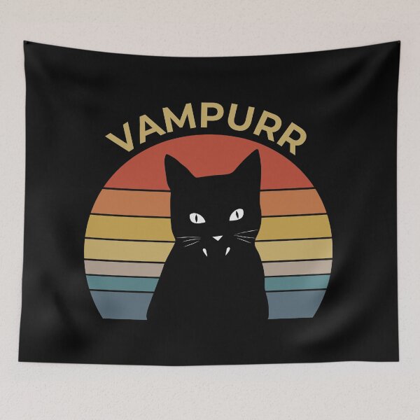 Item preview, Vampurr Vampire halloween killer cat designed and sold by REApparelCo.
