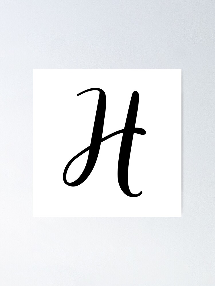 Italic Monogram Letter H